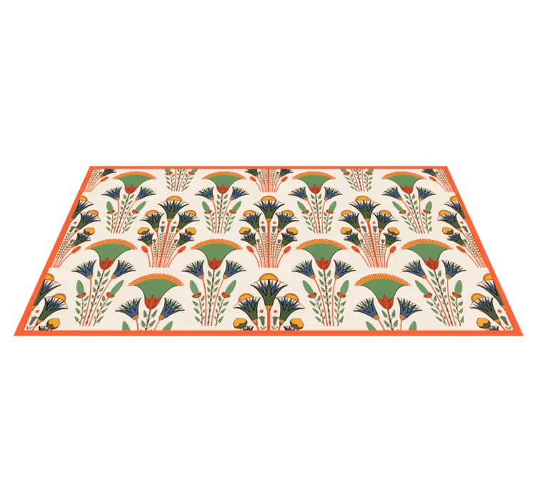 Vinyl Teppich Blumen skandinavisches vintage-muster - TenStickers