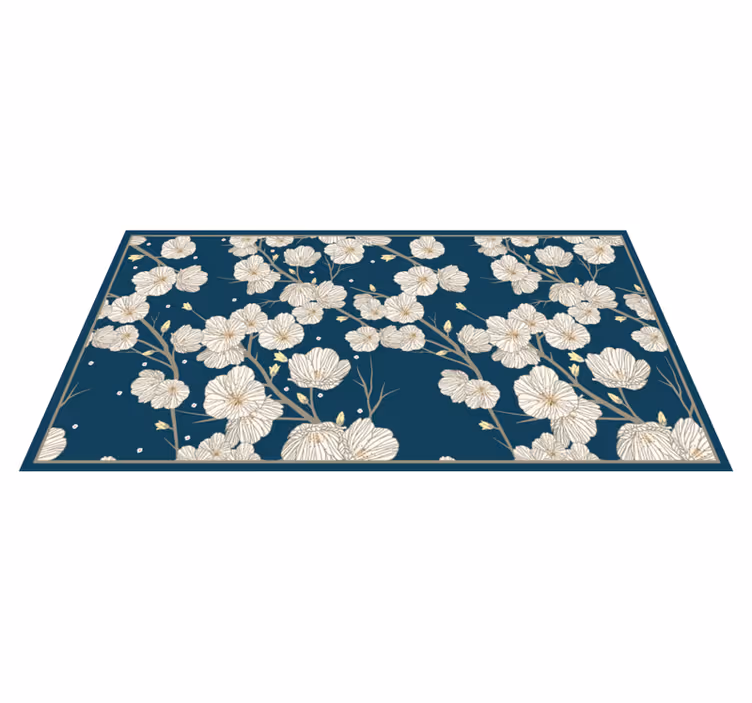 Vinyl Teppich Blumen blühendes blumenmuster - TenStickers