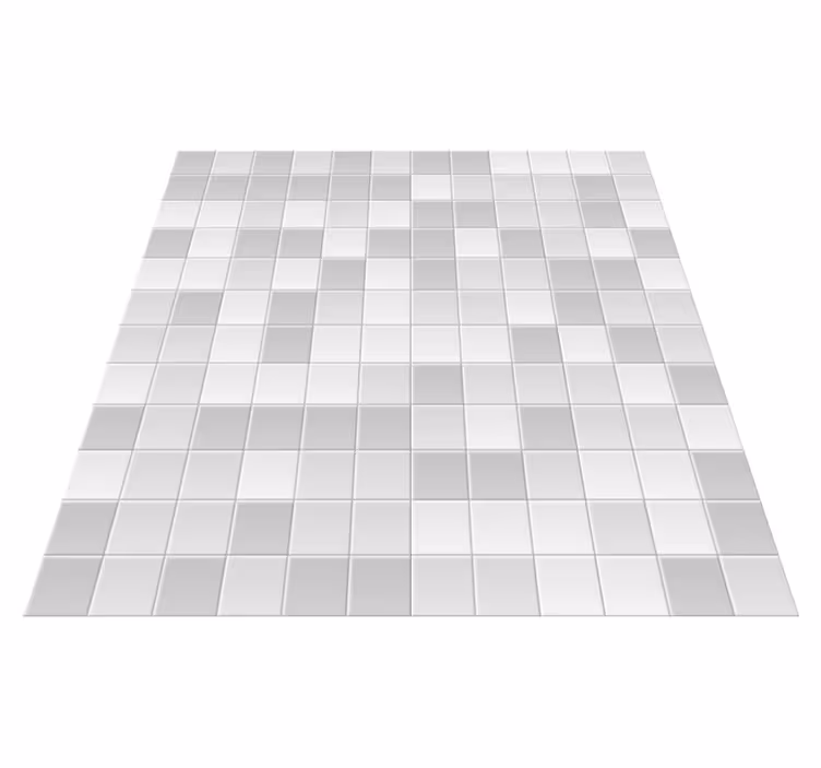 Vinyl Teppich Bad glattes graues mosaik - TenStickers