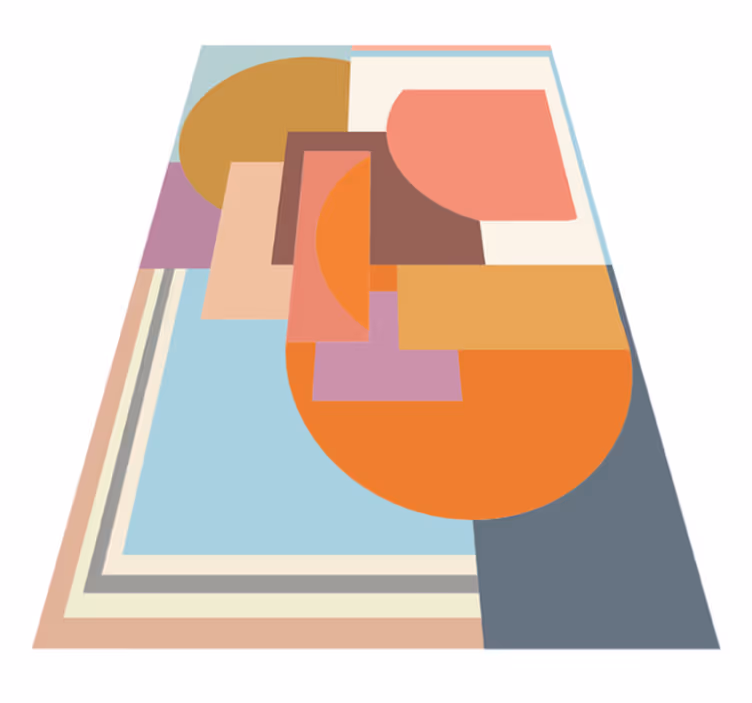 Vinyl Teppich geometrisch markante formen - TenStickers