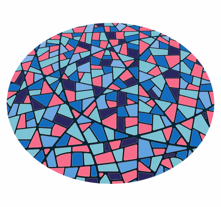 Vinyl Teppich Mosaik bunte geometrische anordnung - TenStickers