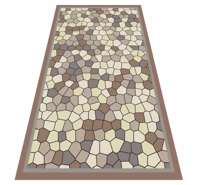 Vinyl Teppich Mosaik sechseckiges steinmuster - TenStickers