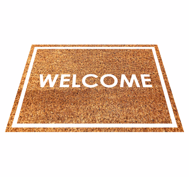 Vinyl Teppich Spruch willkommen bei coir effect - TenStickers