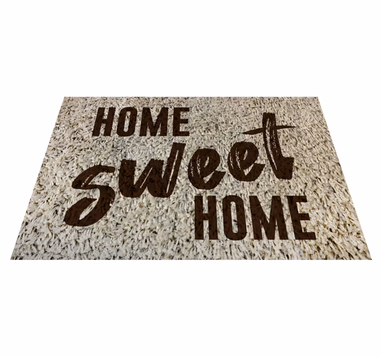 Vinyl teppich spruch flauschiges zuhause süßes zuhause - TenStickers