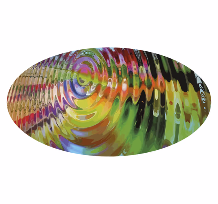 Vinyl Teppich Imitation buntes wellenmuster - TenStickers