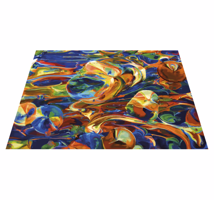 Vinyl Teppich Imitation bunte wirbeleffekte - TenStickers
