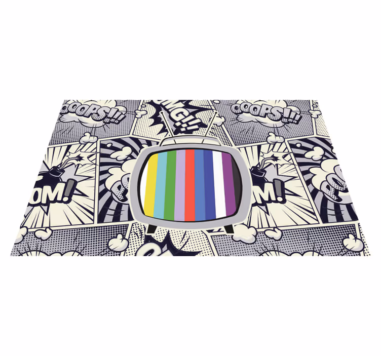 Vinyl Teppich Jugendzimmer retro-fernsehbildschirm - TenStickers