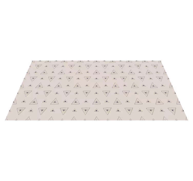Vinylteppich geometrisch Beige nordische dreiecke - TenStickers
