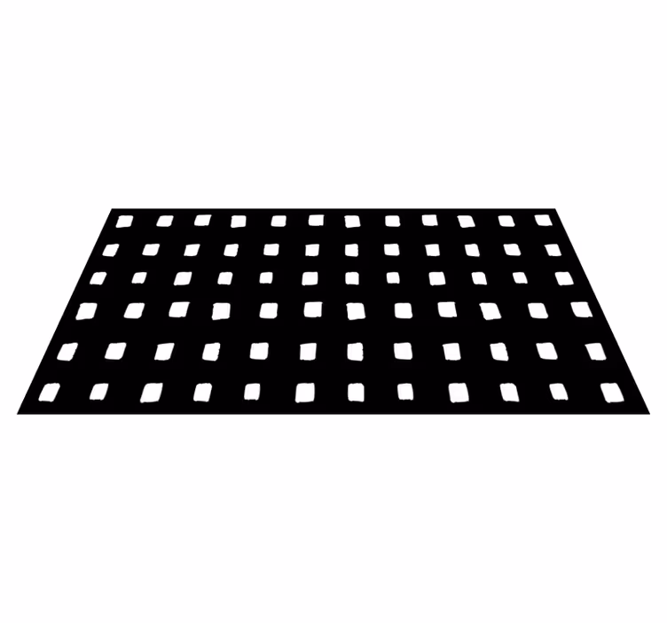 Vinyl teppich minimalistisch schwarz-weißes quadratmuster - TenStickers