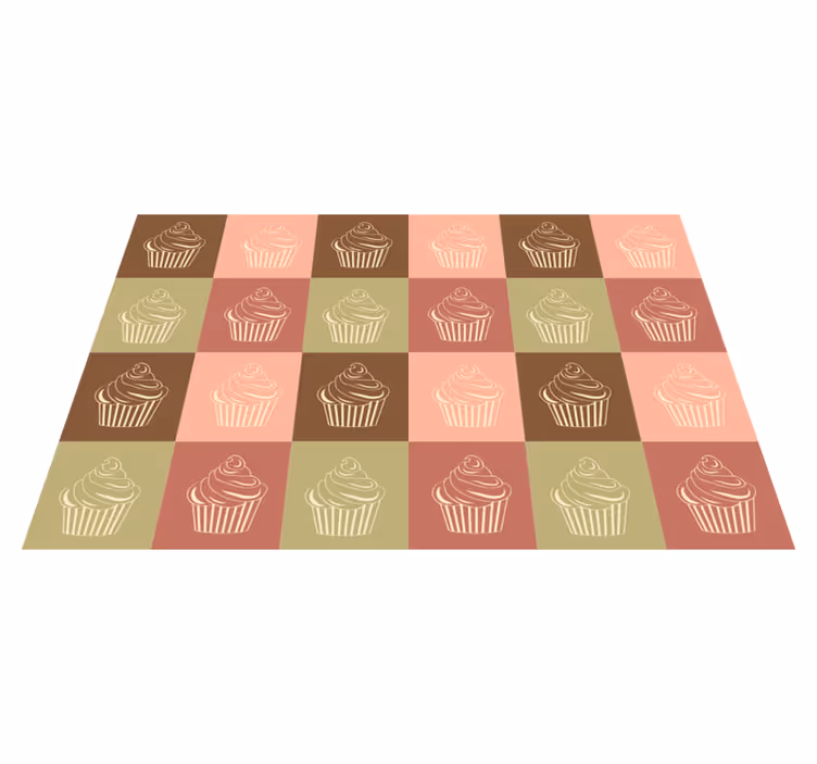 Vinylteppich kindlich cupcake-musterspiel - TenStickers