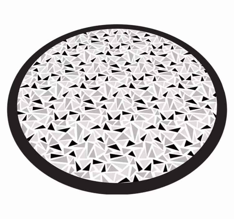 Vinyl Teppich geometrisch schwarze und graue dreiecke - TenStickers