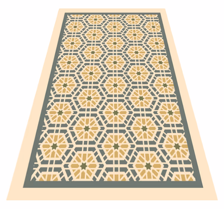 Vinyl Teppich Schlafzimmer geometrisch gemustertes kunstwerk - TenStickers