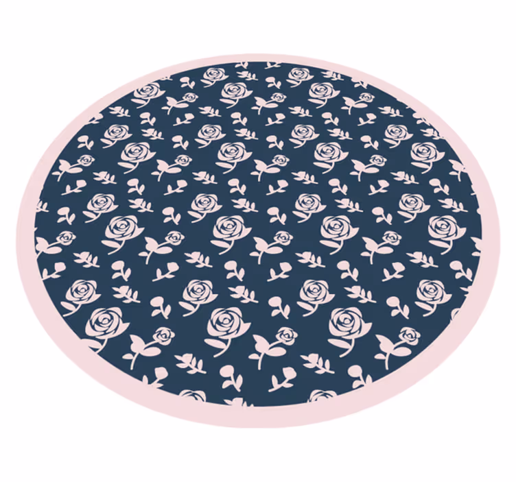 Vinyl Teppich Blumen rosiges blumenmuster - TenStickers