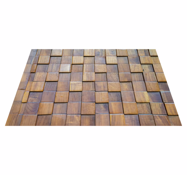 Vinylteppich Holzoptik quadratisches muster - TenStickers