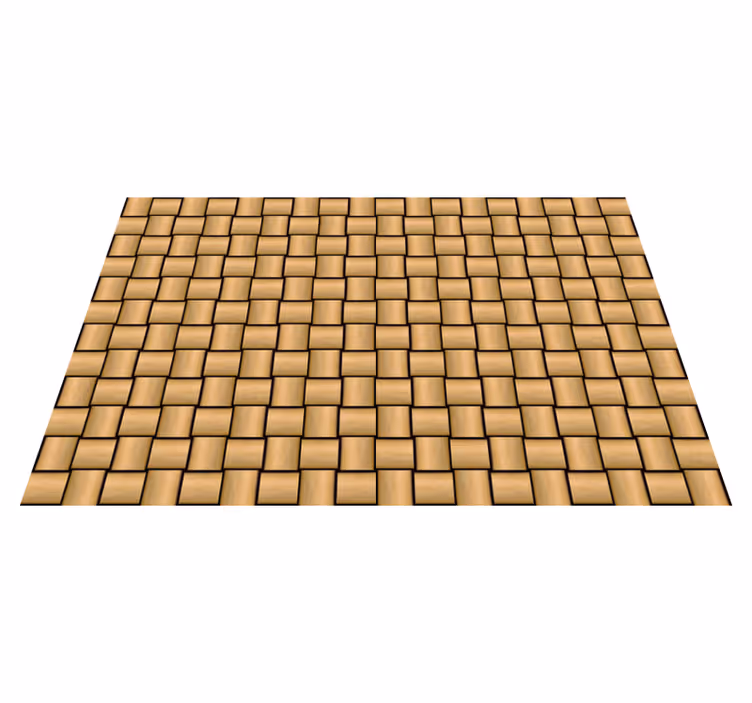 Vinylteppich Holzoptik braunes fliesenmuster - TenStickers