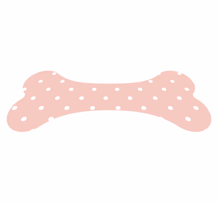 Vinyl Teppich modern rosa gepunkteter knochen - TenStickers