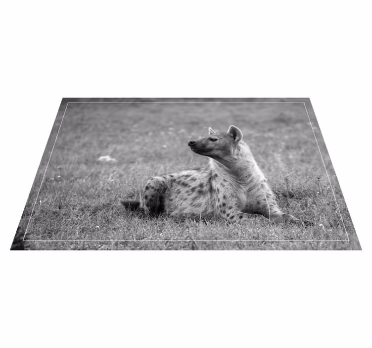 Vinyl Teppich Tiere stilvolles hyänenporträt - TenStickers