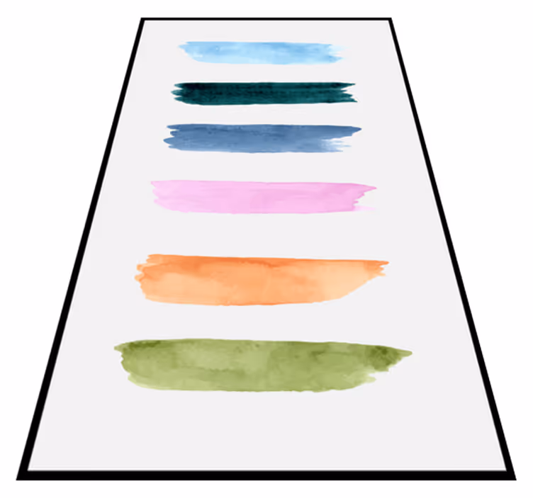 Vinyl Teppich minimalistisch aquarellstreifen - TenStickers