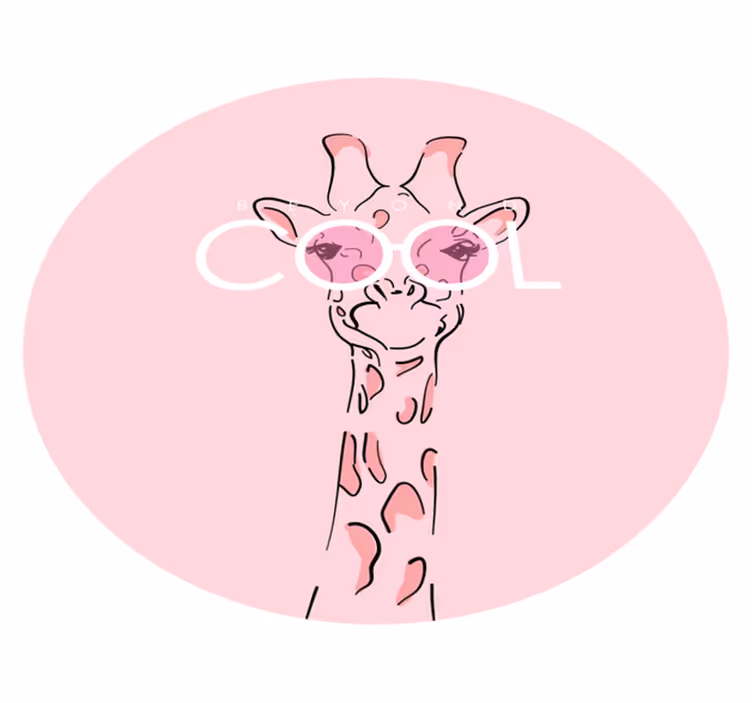 Vinyl teppich jugendzimmer niedliche coole giraffe - TenStickers