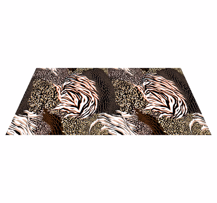 Vinyl teppich tiermuster mit auffälligen zebra mustern - TenStickers