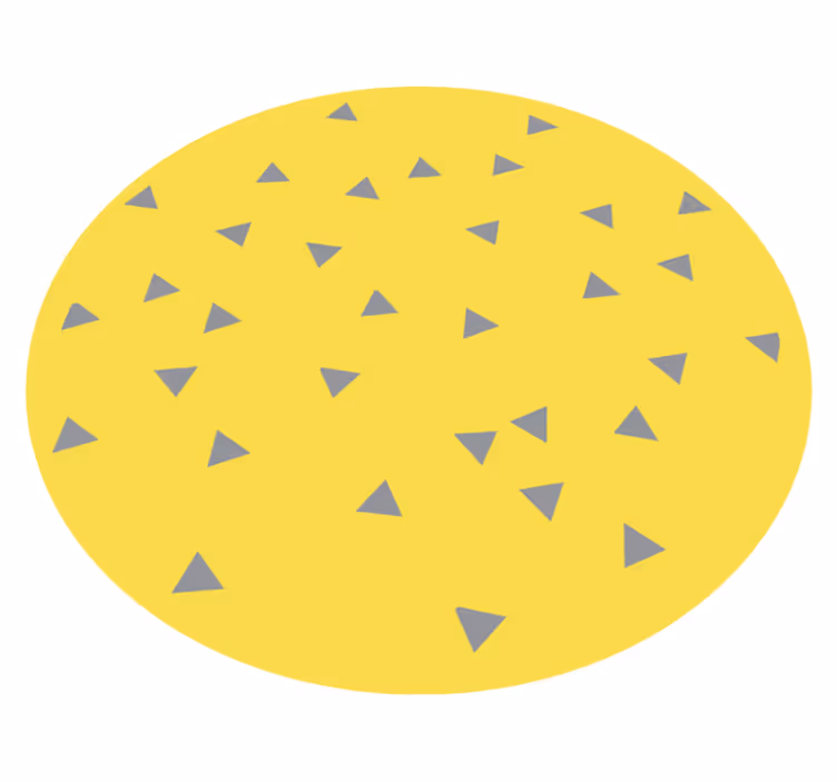 Vinyl Teppich geometrisch gelbes dreieck-design - TenStickers