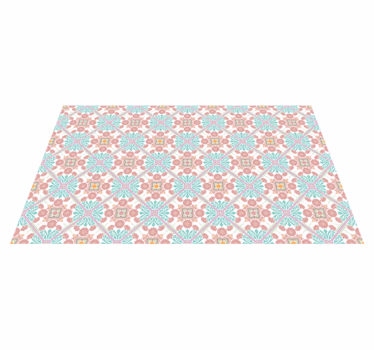 Vinyl Teppich Mandala rosa Fliesen - TenStickers