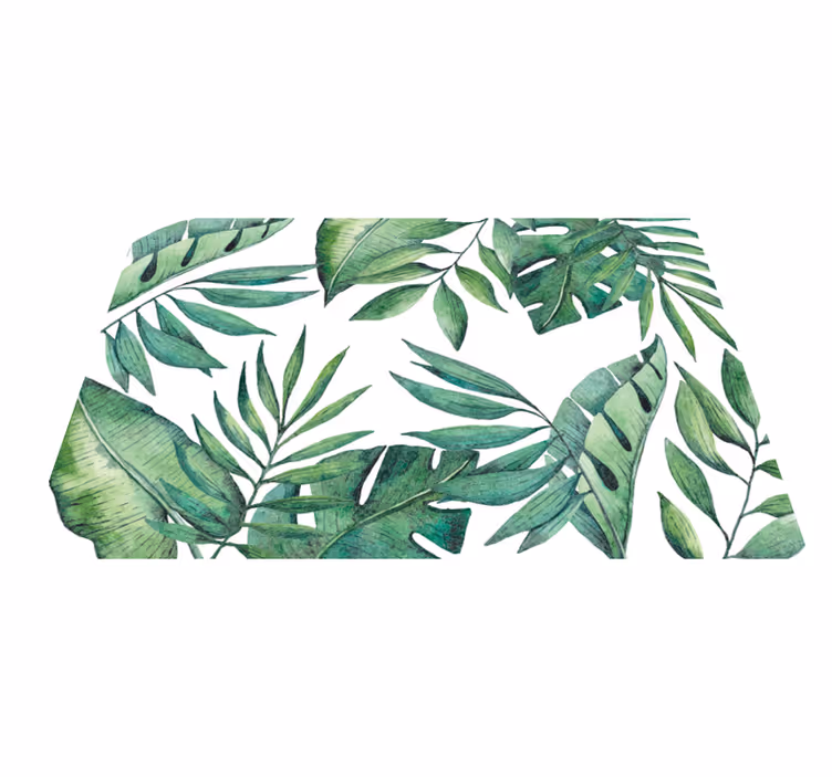 Vinyl Teppich Natur üppiges blättermotiv - TenStickers