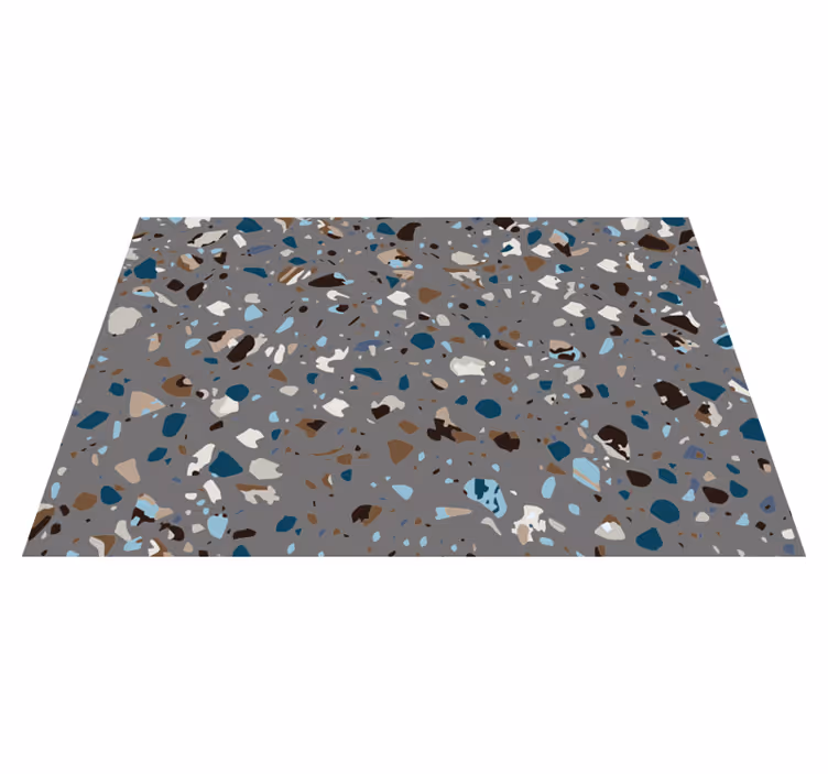 Vinyl Teppich Marmor terrazzo kieselstein gemischt - TenStickers