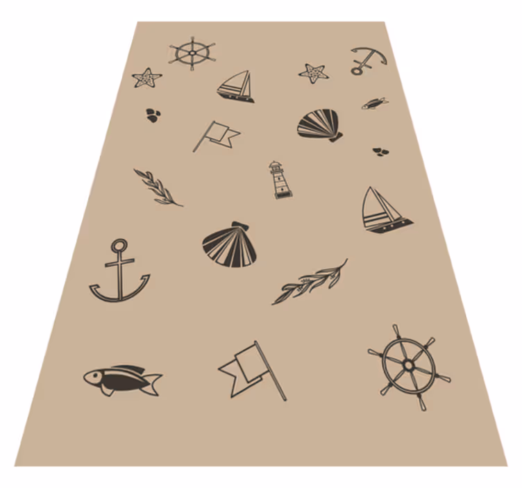 Vinylteppich kindlich nautische symbole - TenStickers