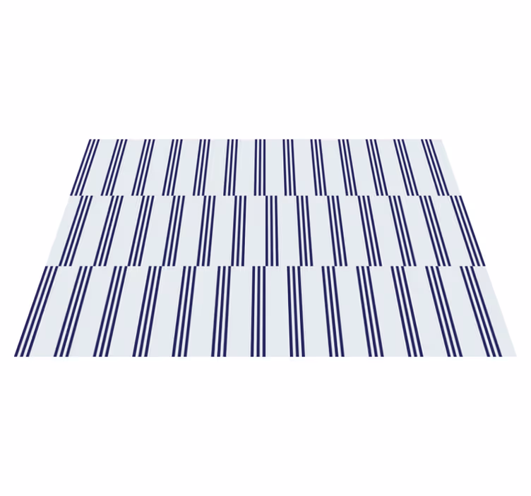 Vinyl Teppich Wohnzimmer marineblaues streifendesign - TenStickers