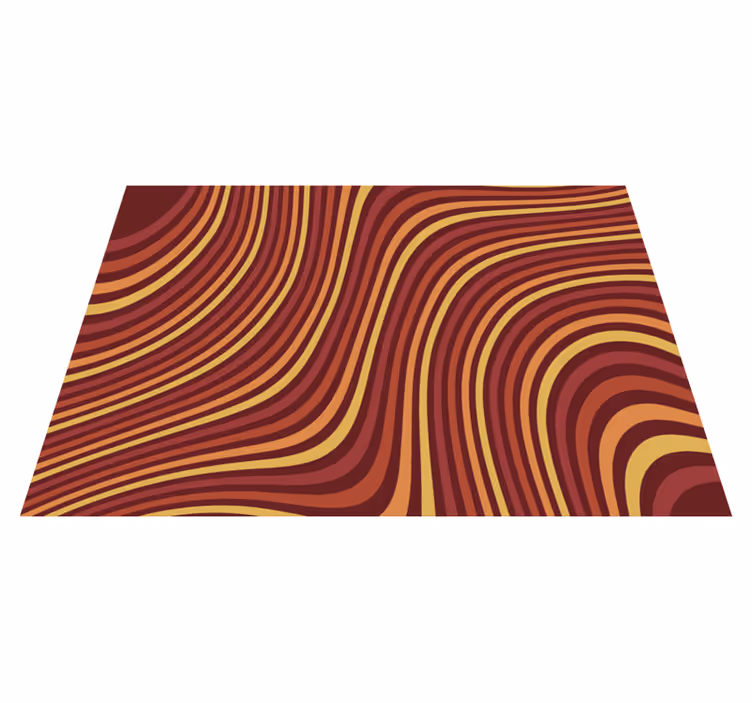 Vinyl Teppich Vintage welliger retro-farbfluss - TenStickers