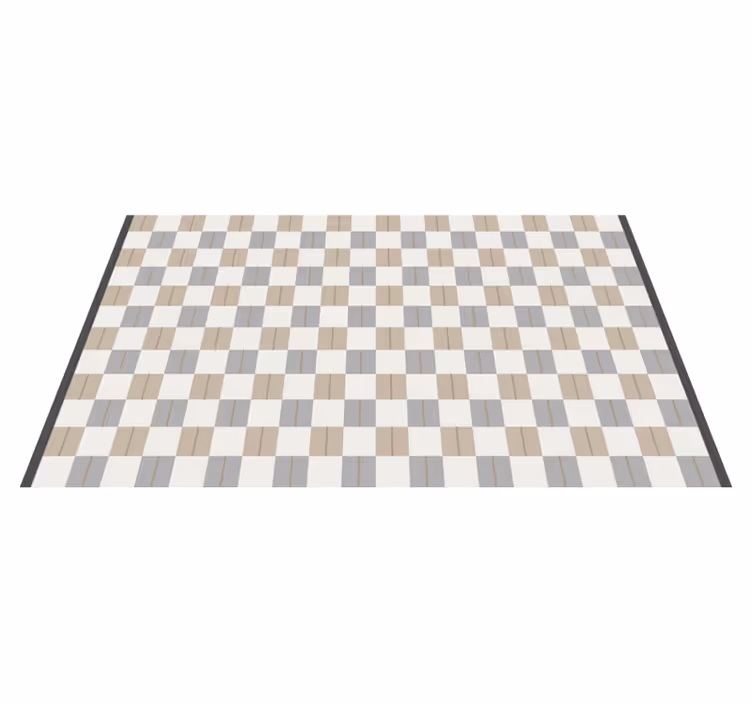 Vinyl Teppich geometrisch schachdruck - TenStickers
