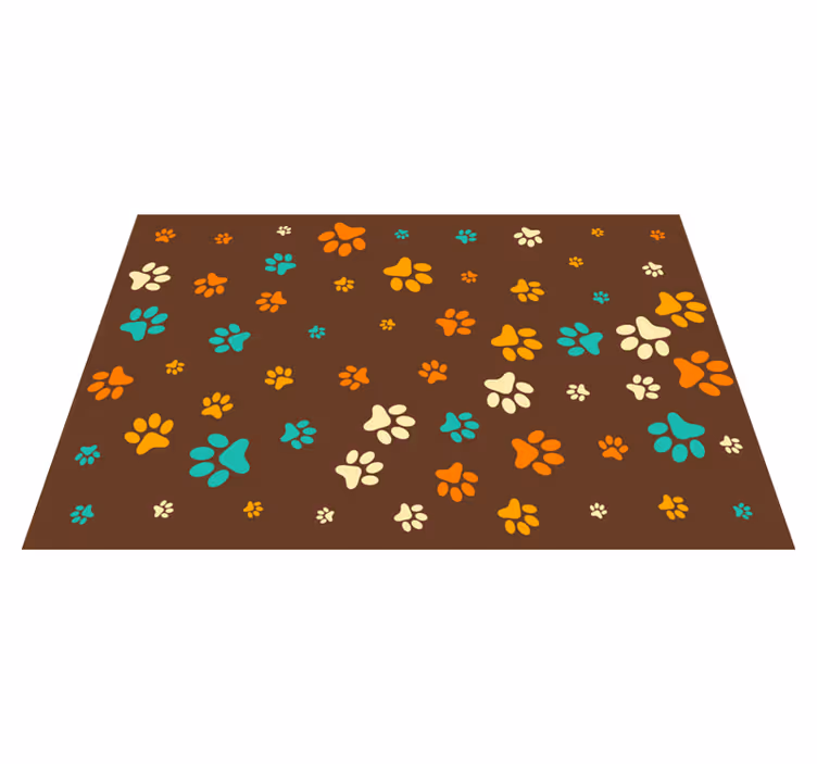 Vinyl Teppich Tiermuster lebendige pfotenmotive - TenStickers
