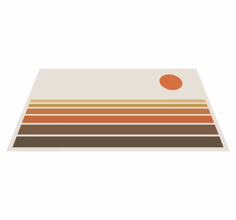 Vinyl Teppich Schlafzimmer sonnenuntergang-streifenmuster - TenStickers