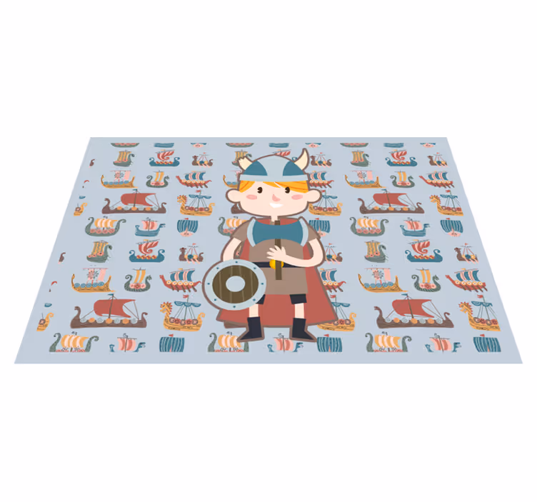 Vinyl Teppich Kinderzimmer wikinger-abenteuer - TenStickers