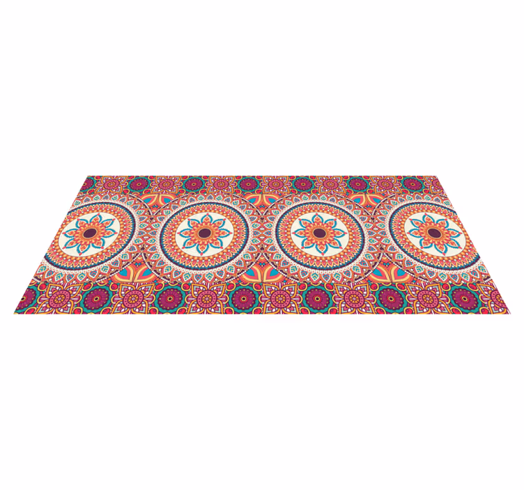 Vinyl Teppich Mandala ethnisches Patchworkdesign - TenStickers
