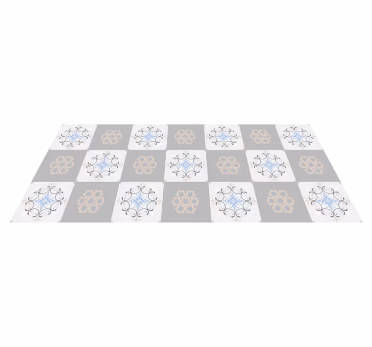 Vinyl teppich fliesenoptik mit eleganten strukturen - TenStickers