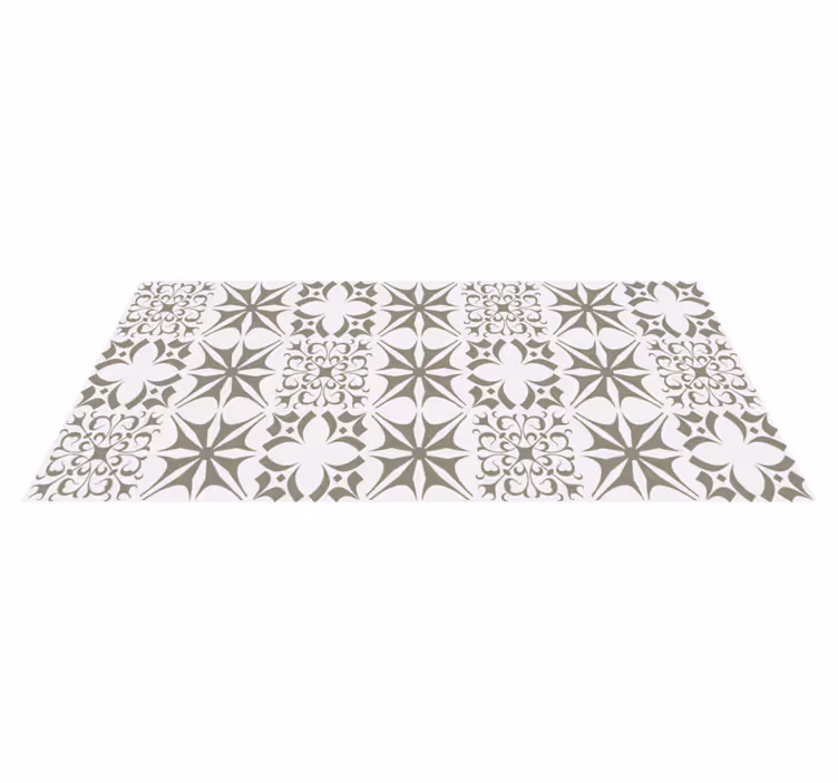 Vinyl Teppich Mosaik Fliesen mit Sternmuster - TenStickers