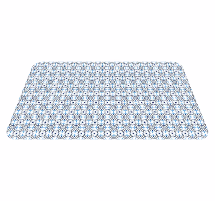 Vinyl Teppich Mosaik azurblaues elegantes arrangement - TenStickers