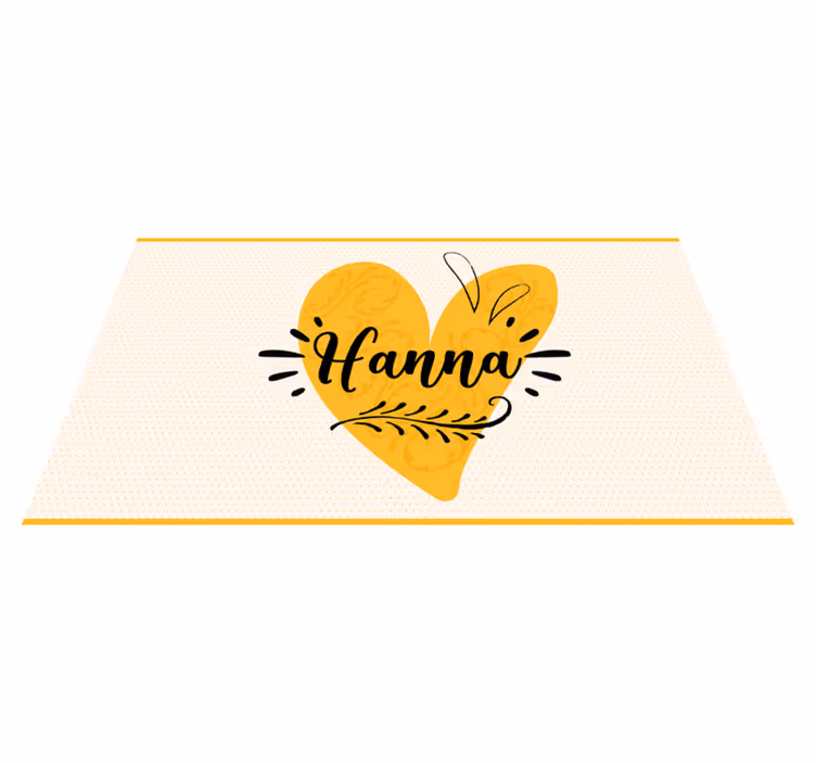 Vinyl Teppich Jugendzimmer benutzerdefiniertes oranges herz - TenStickers