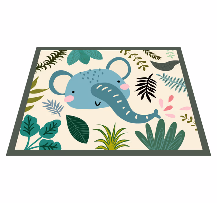 Vinyl Teppich Baby elefantenillustration - TenStickers