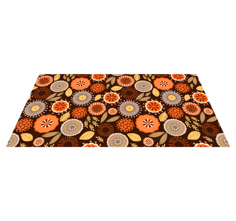 Vinyl Teppich Küche buntes blumenarrangement - TenStickers