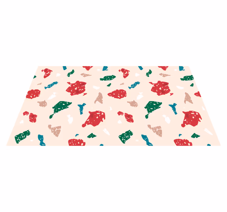 Vinyl Teppich Imitation farbenfrohes terrazzo-design - TenStickers