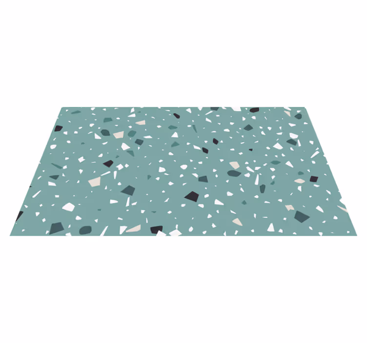 Vinyl Teppich Steinoptik grüner terrazzo-stil - TenStickers