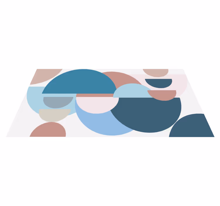 Vinyl Teppich geometrisch variationen kreisförmiger formen - TenStickers