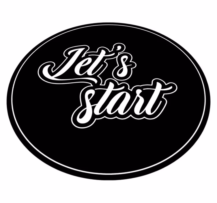 Vinyl Teppich Spruch fangen wir an zu zitieren - TenStickers