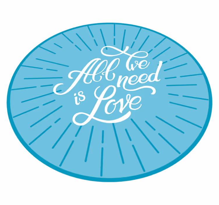 Vinyl teppich spruch liebe ist alles was wir brauchen - TenStickers