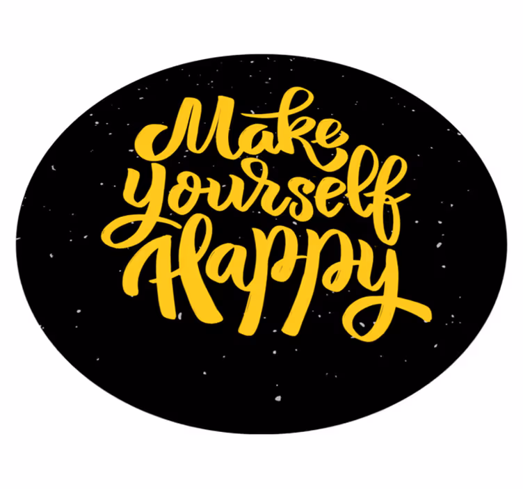 Vinyl Teppich Spruch mach dich glücklich - TenStickers