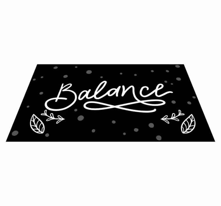 Vinyl Teppich Spruch balance-design - TenStickers