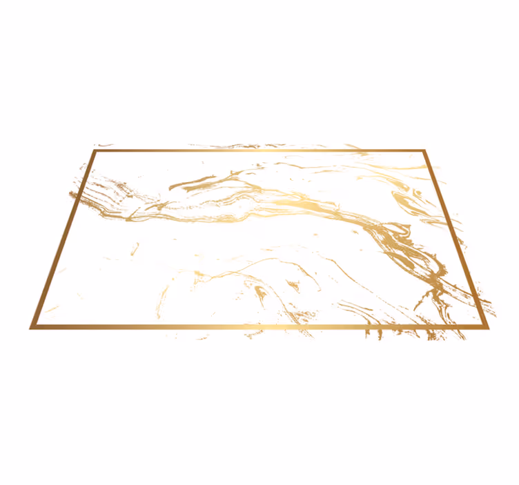 Vinyl Teppich Marmor elegante graue und goldene muster - TenStickers